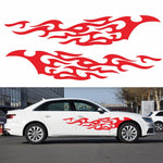 2 pezzi / set D-969 Adesivo decorativo modificato per auto con motivo a fiamma, D-969
