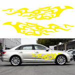 2 pezzi / set D-969 Adesivo decorativo modificato per auto con motivo a fiamma, D-969
