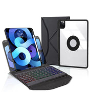 Custodia per tablet in pelle con tastiera Bluetooth retroilluminata con slot per penna Z11BS, For iPad Pro 11 2021/2020/2018, For iPad Air 11 2025 / 2024 / Air 5 / Air 4, For iPad 10.2 2021/2020/2019