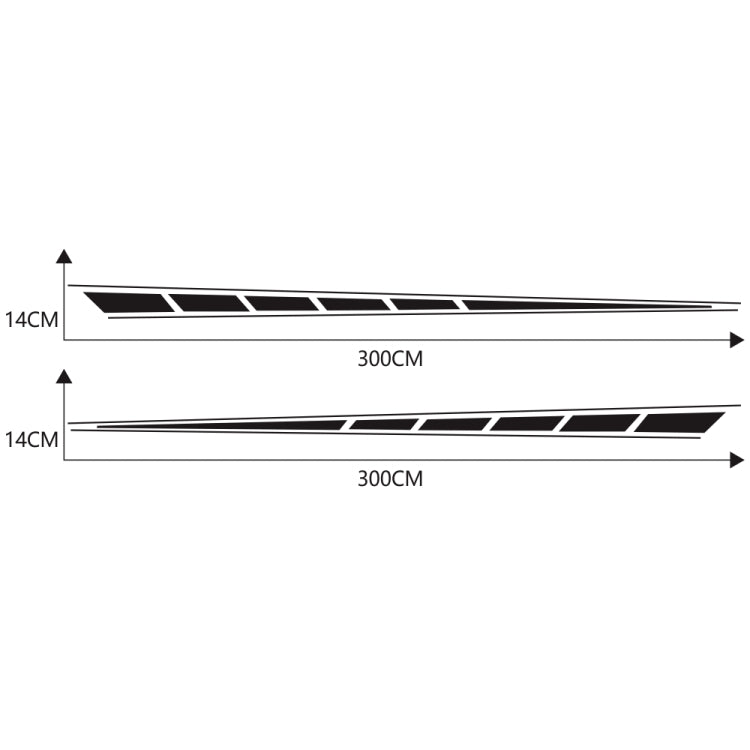 2 PCS/Set D-970 Adesivo decorativo modificato per auto con motivo a bandiera a scacchi, D-970