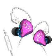 KZ-ZST X Ring Iron Hybrid Driver In-Ear Noise Cancelling Auricolare, With Microphone, Without Microphone