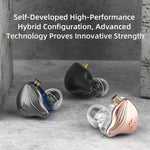 KZ-ZEX Cuffie per musica sportiva in-ear elettrostatica dinamica, With Microphone, Without Microphone