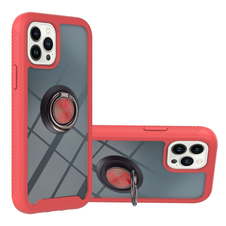 Custodia TPU e PC con anello per smartphone compatibili