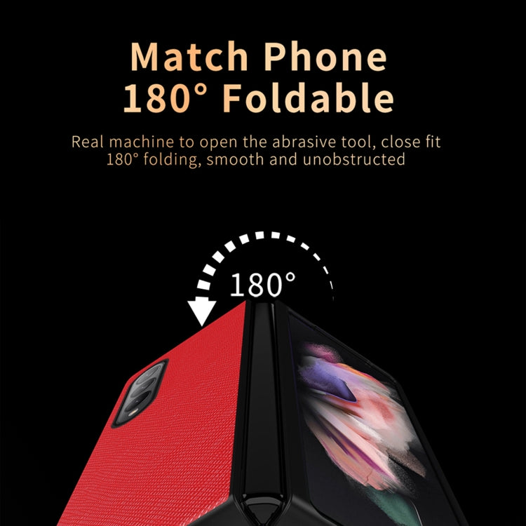 Custodia protettiva pieghevole per telefono con motivo incrociato, For Samsung Galaxy Z Fold4 5G