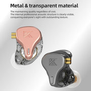 KZ-DQ6S Cuffie In-Ear con subwoofer dinamico a tre unità, With Microphone, Without Microphone