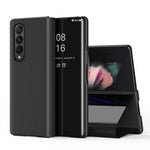 Custodia per telefono antiurto con specchio a vibrazione galvanica singola, For Samsung Galaxy Z Fold4 5G