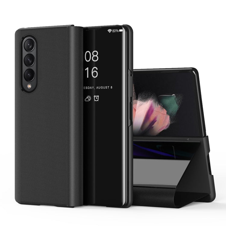 Custodia per telefono antiurto con specchio a vibrazione galvanica singola, For Samsung Galaxy Z Fold4 5G