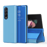 Custodia per telefono antiurto con specchio a vibrazione galvanica singola, For Samsung Galaxy Z Fold4 5G