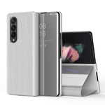 Custodia per telefono antiurto con specchio a vibrazione galvanica singola, For Samsung Galaxy Z Fold4 5G