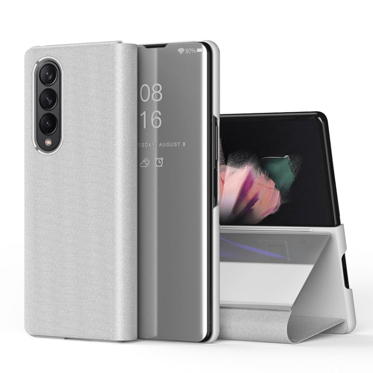 Custodia per telefono antiurto con specchio a vibrazione galvanica singola, For Samsung Galaxy Z Fold4 5G