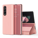 Custodia per telefono antiurto con specchio a vibrazione galvanica singola, For Samsung Galaxy Z Fold4 5G