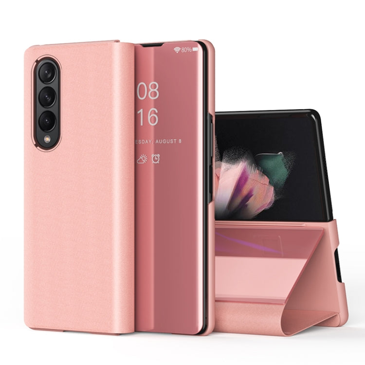 Custodia per telefono antiurto con specchio a vibrazione galvanica singola, For Samsung Galaxy Z Fold4 5G
