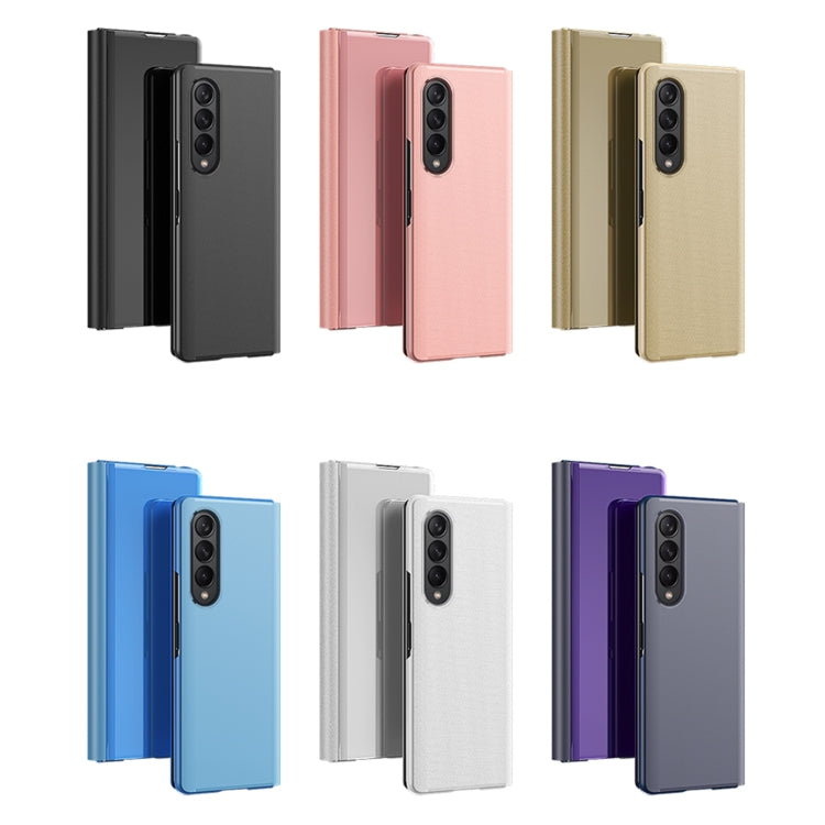 Custodia per telefono antiurto con specchio a vibrazione galvanica singola, For Samsung Galaxy Z Fold4 5G