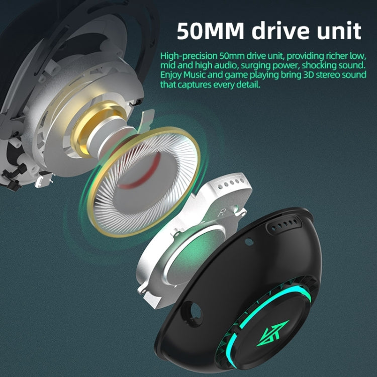 KZ-GP20 Bluetooth/2.4G Dual Mode Gaming Cuffie con illuminazione RGB
