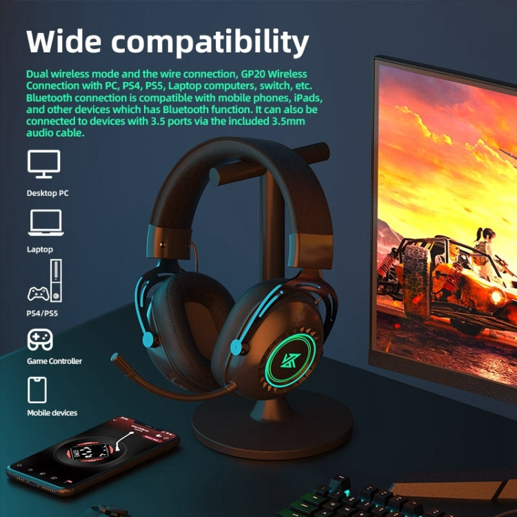 KZ-GP20 Bluetooth/2.4G Dual Mode Gaming Cuffie con illuminazione RGB