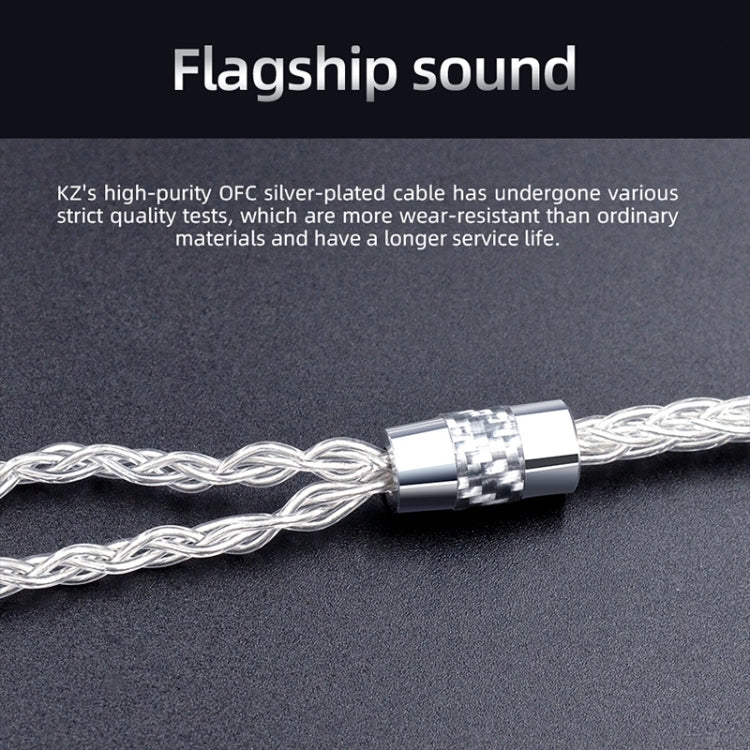 KZ OFC Cavo di aggiornamento per cuffie a 152 pin placcato argento ad alta purezza con pin standard da 0,75 mm per ZS10PRO