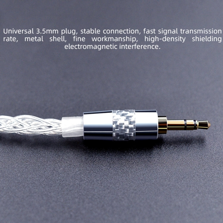 KZ OFC Cavo di aggiornamento per cuffie a 152 pin placcato argento ad alta purezza con pin standard da 0,75 mm per ZS10PRO