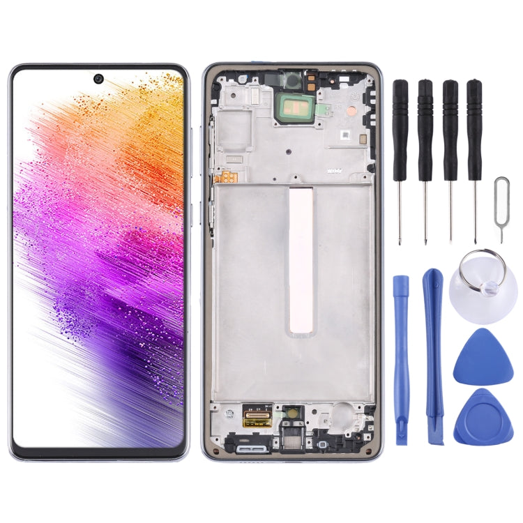 Original LCD Screen and Digitizer Full Assembly with Frame, For Samsung Galaxy A73 5G SM-A736B, For Samsung Galaxy A53 5G SM-A536B, For Samsung Galaxy A13 5G SM-A136U, For Samsung Galaxy A12 Nacho, For Samsung Galaxy A23 SM-A235F