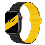 Cinturino magnetico in silicone con fibbia inversa per serie Apple Watch, 7 45mm / 6&SE&5&4 44mm / 3&2&1 42mm, 7 41mm / 6&SE&5&4 40mm / 3&2&1 38mm