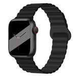 Cinturino magnetico in silicone con fibbia inversa per serie Apple Watch, 7 45mm / 6&SE&5&4 44mm / 3&2&1 42mm, 7 41mm / 6&SE&5&4 40mm / 3&2&1 38mm