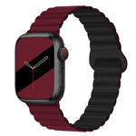Cinturino magnetico in silicone con fibbia inversa per serie Apple Watch, 7 45mm / 6&SE&5&4 44mm / 3&2&1 42mm, 7 41mm / 6&SE&5&4 40mm / 3&2&1 38mm