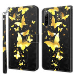 Custodia per cellulare in pelle flip modello pittura 3D, For Sony Xperia 10 IV