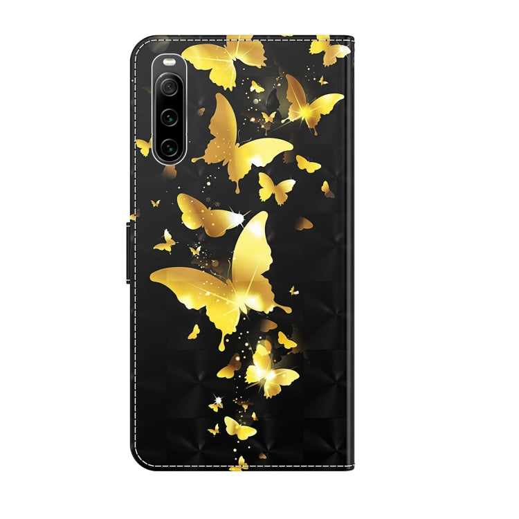 Custodia per cellulare in pelle flip modello pittura 3D, For Sony Xperia 10 IV