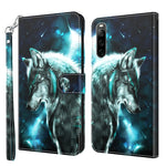Custodia per cellulare in pelle flip modello pittura 3D, For Sony Xperia 10 IV