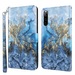 Custodia per cellulare in pelle flip modello pittura 3D, For Sony Xperia 10 IV