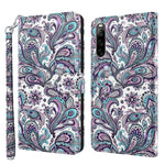 Custodia per cellulare in pelle flip modello pittura 3D, For Sony Xperia 10 IV