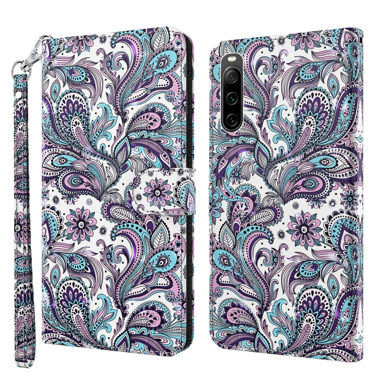Custodia per cellulare in pelle flip modello pittura 3D, For Sony Xperia 10 IV