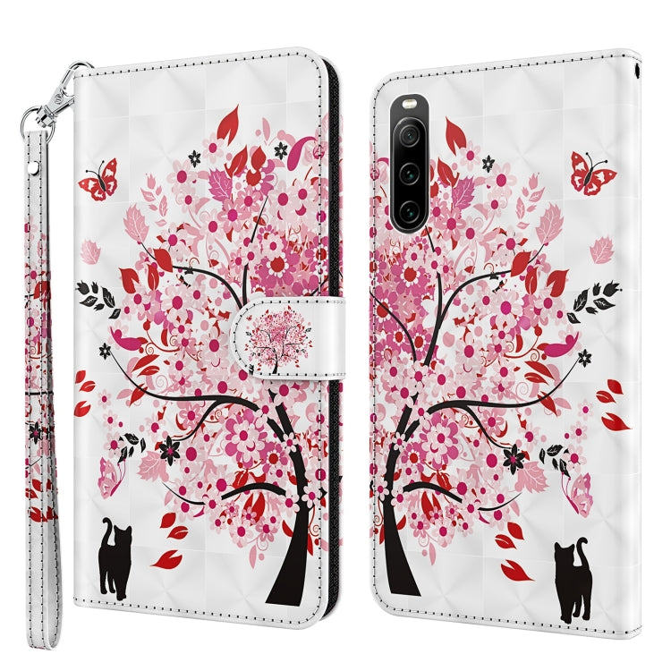 Custodia per cellulare in pelle flip modello pittura 3D, For Sony Xperia 10 IV