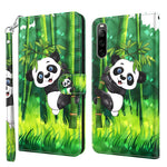 Custodia per cellulare in pelle flip modello pittura 3D, For Sony Xperia 10 IV