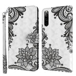 Custodia per cellulare in pelle flip modello pittura 3D, For Sony Xperia 10 IV