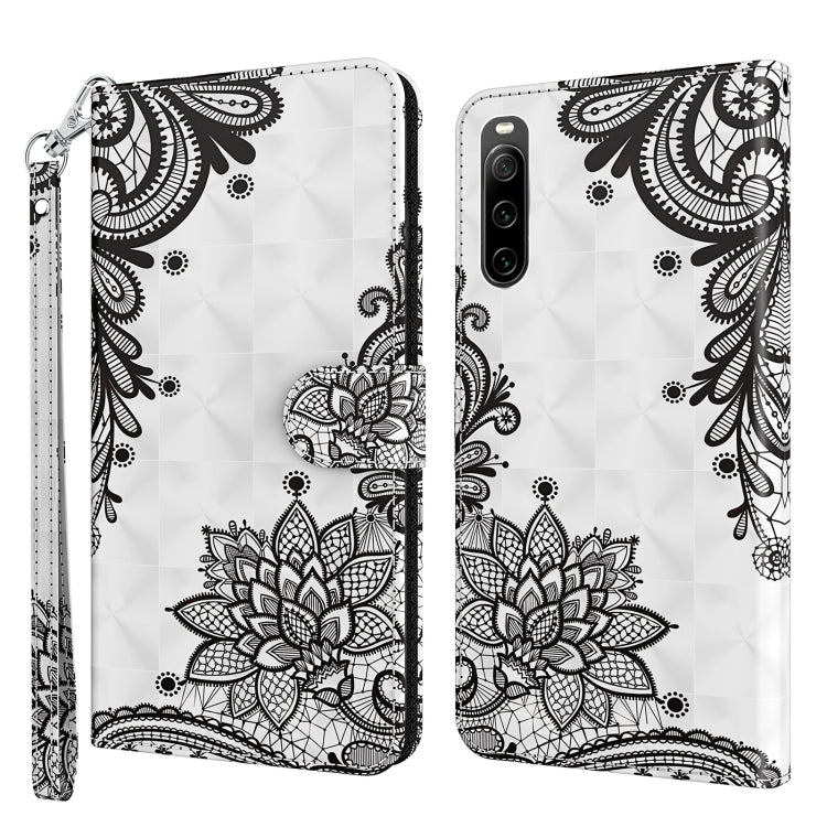 Custodia per cellulare in pelle flip modello pittura 3D, For Sony Xperia 10 IV