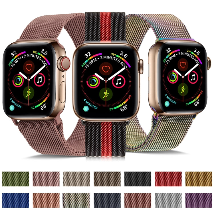 Cinturino per orologio in acciaio inossidabile milanese per la serie Apple Watch, 7 45mm / 6&SE&5&4 44mm / 3&2&1 42mm
