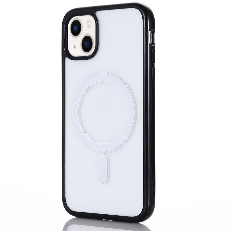 Custodia trasparente magnetica con cornice colorata per iPhone 14