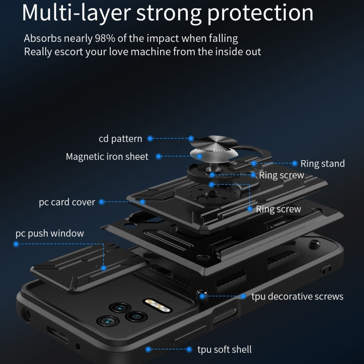 Custodia per telefono con scheda Camshield scorrevole, For Xiaomi Poco F4/Redmi K40S