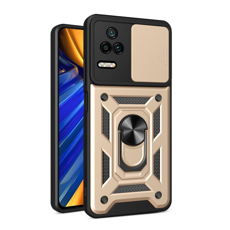Design della fotocamera scorrevole Custodia per telefono in TPU + PC, For Xiaomi Poco F4/Redmi K40S