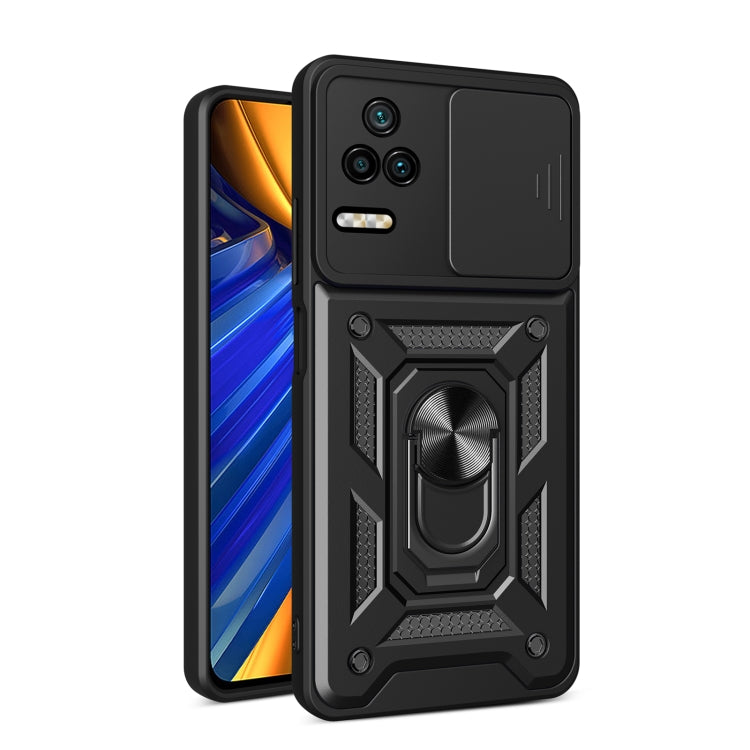 Design della fotocamera scorrevole Custodia per telefono in TPU + PC, For Xiaomi Poco F4/Redmi K40S