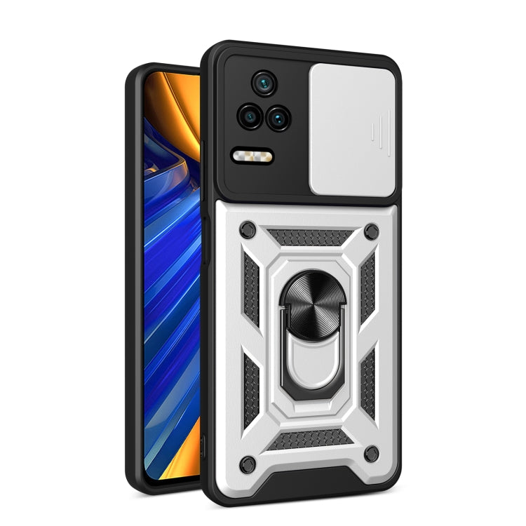 Design della fotocamera scorrevole Custodia per telefono in TPU + PC, For Xiaomi Poco F4/Redmi K40S