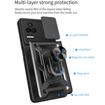 Design della fotocamera scorrevole Custodia per telefono in TPU + PC, For Xiaomi Poco F4/Redmi K40S