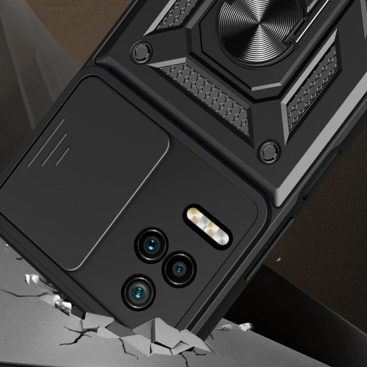 Design della fotocamera scorrevole Custodia per telefono in TPU + PC, For Xiaomi Poco F4/Redmi K40S
