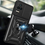 Design della fotocamera scorrevole Custodia per telefono in TPU + PC, For Xiaomi Poco F4/Redmi K40S