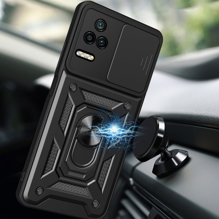 Design della fotocamera scorrevole Custodia per telefono in TPU + PC, For Xiaomi Poco F4/Redmi K40S