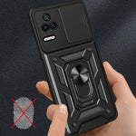 Design della fotocamera scorrevole Custodia per telefono in TPU + PC, For Xiaomi Poco F4/Redmi K40S