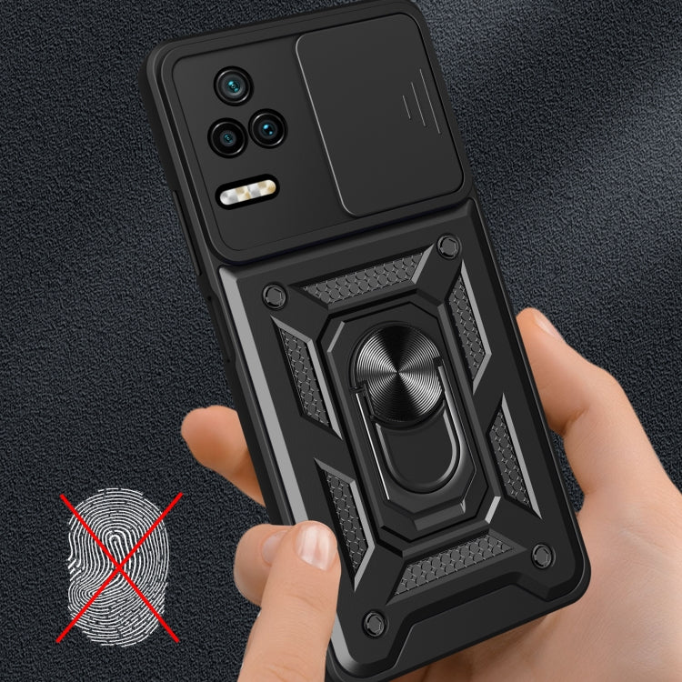 Design della fotocamera scorrevole Custodia per telefono in TPU + PC, For Xiaomi Poco F4/Redmi K40S