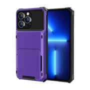 Custodia protettiva per armatura robusta antiurto resistente ai graffi con slot per schede, For iPhone 14, For iPhone 14 Plus, For iPhone 14 Pro