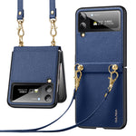 Custodia per telefono SULADA in pelle con texture Litchi + TPU con cinturino, For Samsung Galaxy Z Flip3 5G, For Huawei P50 Pocket
