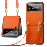 Custodia per telefono SULADA in pelle con texture Litchi + TPU con cinturino, For Samsung Galaxy Z Flip3 5G, For Huawei P50 Pocket